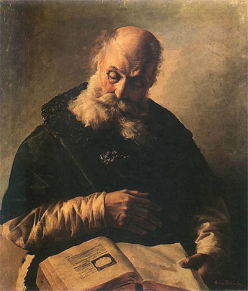 unknow artist Old man with book